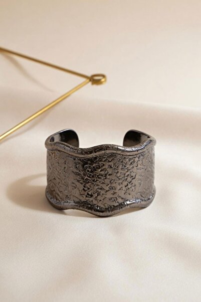 RMY MODA Women's Anthracite Twisted Forged Steel Bracelet