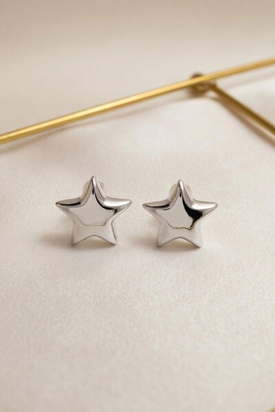 bacc Silver Mini Star Earrings