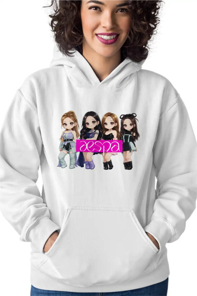 OEM Aespa Kpop Fest Γυναικείο Φούτερ με Κουκούλα