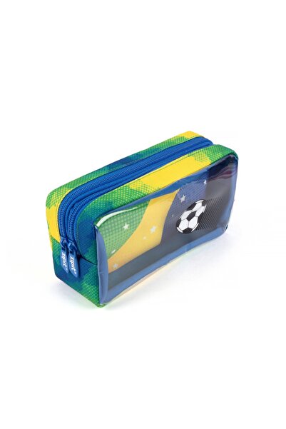 Zipit Penar cu fermoar Half & Half 2 compartimente - Brazil Soccer