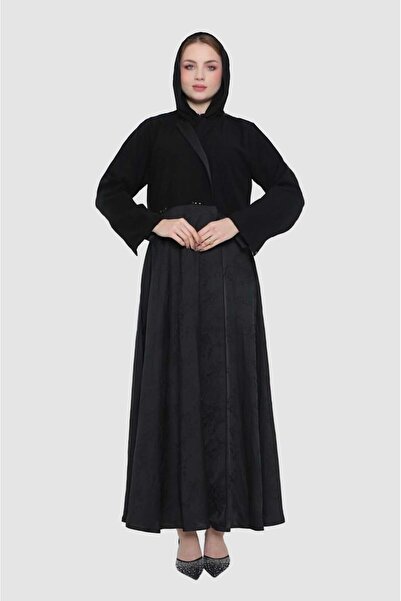 Stylish Fashion عباية من ستايلش فاشن لف باللون أسود كلوش