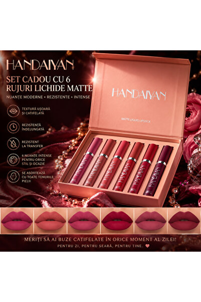 Handaiyaan Set 6 Rujuri Lichide Mate Handaiyan – Rezistente la Transfer, Nuan...