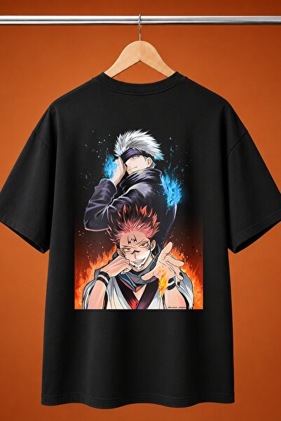 Grafftee Clothing Yuji Itadori Gojo Jujutsu Kaisen Baskili Oversize Tisort