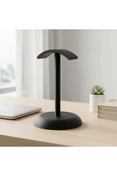 OEM Suport Căști Audio Birou Design Minimalist Imprimat 3D - Negru compozit mat
