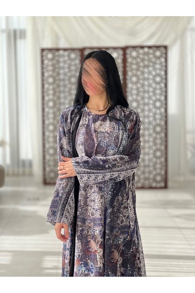 elegant veil طقم عباية "الأناقة العصرية" – ترند وهبّة الموسم (3 قطع)