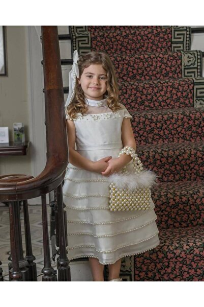 sunshine boutique15 فستان مناسبات مزين باللؤلؤ ماركه petite maison - 2 سنه ال...