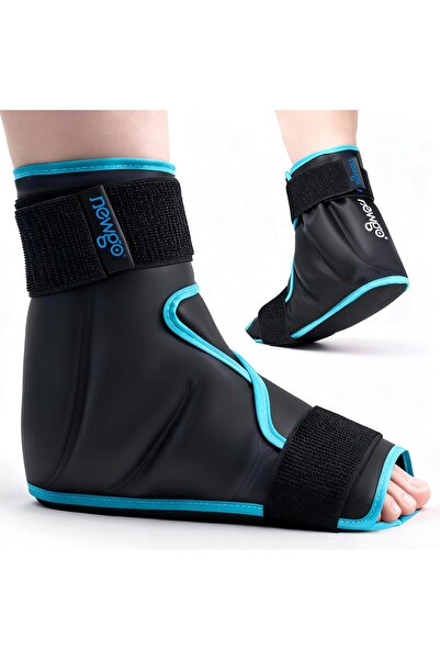 NEWGO Ankle Foot Ice Pack Wrap for Plantar Fasciitis, Reusable Gel Foot Cold ...