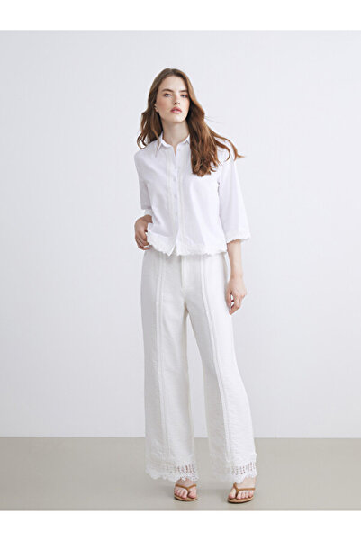 LC Waikiki I Beli Corded Lace Detailed Women's Trousers from Freezen Store