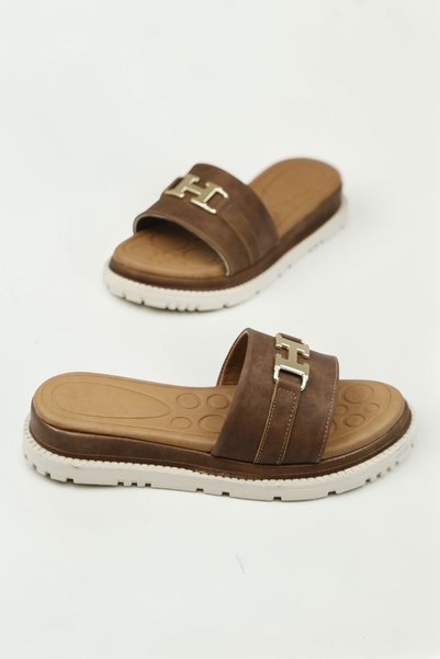 YUUN Helen Buckled High-Sole Women's Slippers