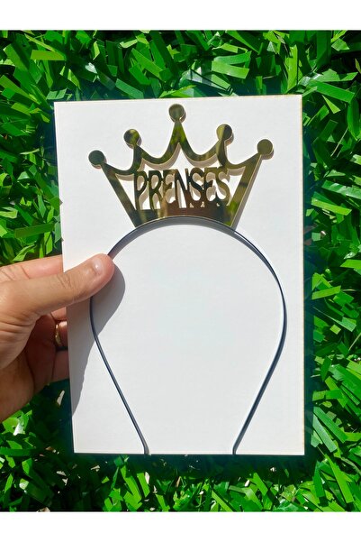 MFM Coroană de prințesă din metal plexiglas auriu