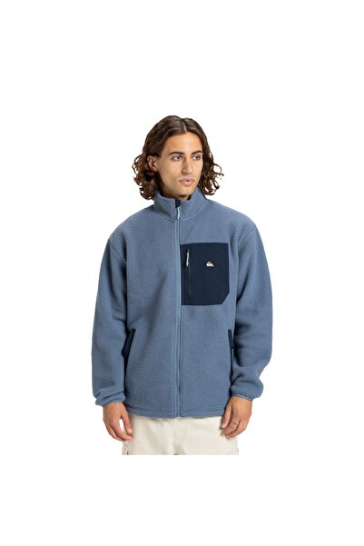 Quiksilver EQYPF03066-CLEAN COAST FZ Mavi Dik Yaka Normal Düz Erkek Polar Swe...