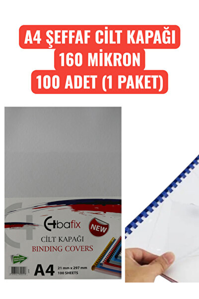 SEYFİKİRTASİYE غطاء جلد شفاف مقاس A4، 160 ميكرون، 100 قطعة (عبوة واحدة)