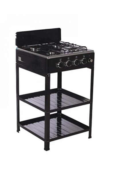 Generic Black 4 Burner Gas Cooker Stove
