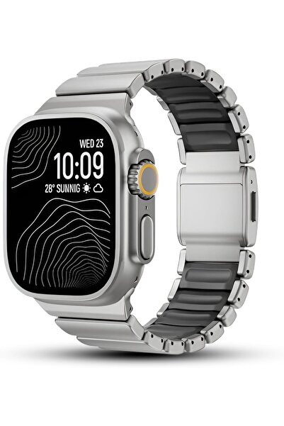 dado Luxury Hybrid Stainless Steel & FKM Rubber Band with Magnetic Buckle for...