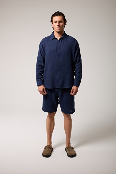 2512 Clothing Elastic Waist Muslin Shorts