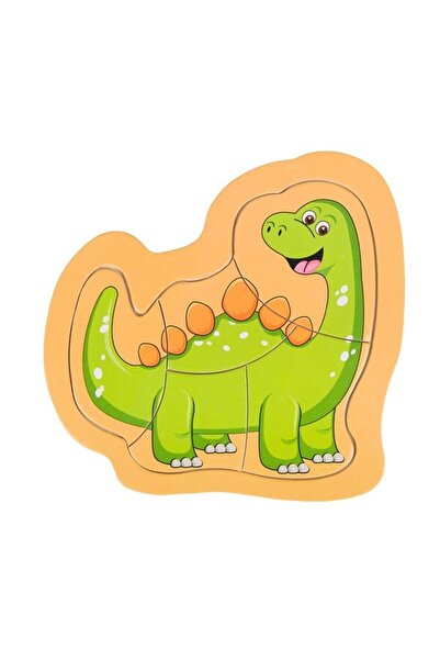 Jumbo Puzzle din lemn cu dinozauri (5 piese) 14,5 x 14 cm