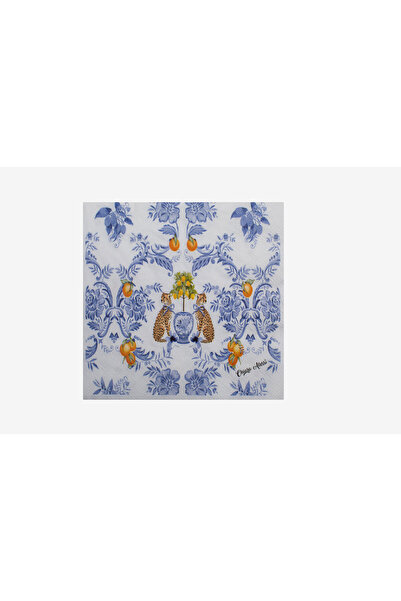 CHIARA ALESSI La Tigre Blue Paper Napkin 33X33 cm