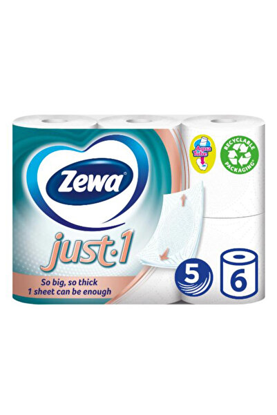 Zewa Hartie Igienica cu 5 straturi - Just 1, 6 role