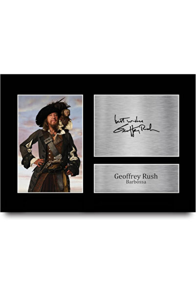 HWC Trading A4 Geoffrey Rush Pirates of the Caribbean Gifts Printed Signed Au...