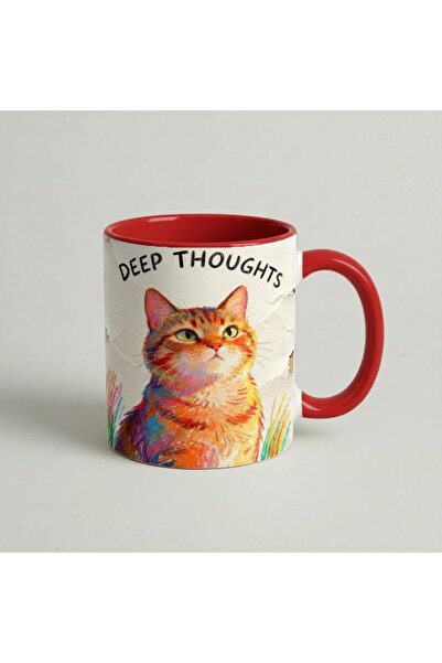 Petgifts Cana Cadou Personalizat Amuzanta Cu Mesaj Deep Thoughts - Ceramica 3...
