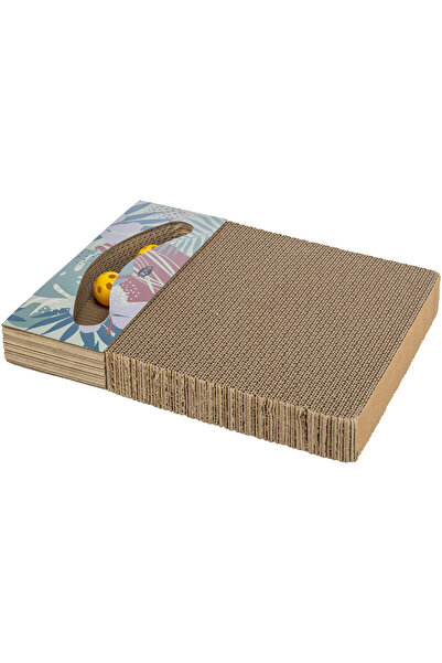 Trixie Carton de Zgariat, cu Doua Mingi si Catnip, 38 x 5 x 30 cm, Multicolor