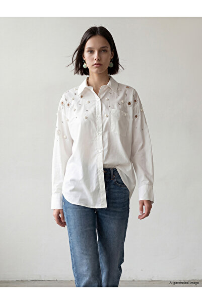 LC Waikiki Vizyon New Season Stoned Women's Shirt