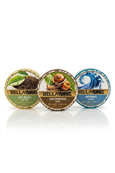 BELLAVOIX Set mix de 3 arome Beauty Soap - Extract de Melc, Ceai, Ocean