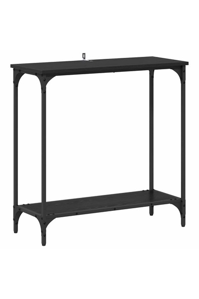 vidaxl Masă de consolă Stejar negru 75 x 30.5 x 75 cm Lemn compozit