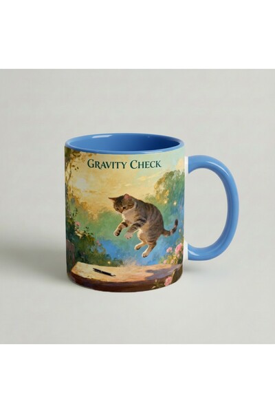 Petgifts Cana Cadou Personalizat Amuzanta Cu Mesaj Gravity Check 2 - Ceramica...
