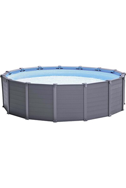 Intex GRAPHITE GRAY PANEL POOL SET [1/3] 4.78x1.24mt.