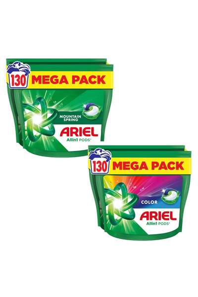 Ariel Pachet 260 Capsule Ariel, 4 pungi a cate 65 spalari (2xColor, 2xMountai...