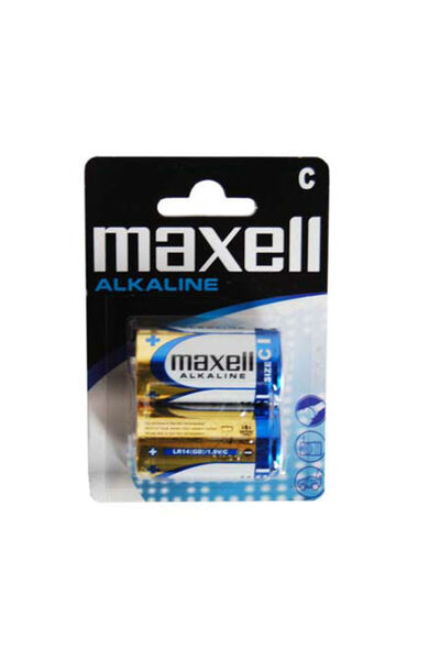 Maxell Baterii alcaline LR14 C, pachet de 2