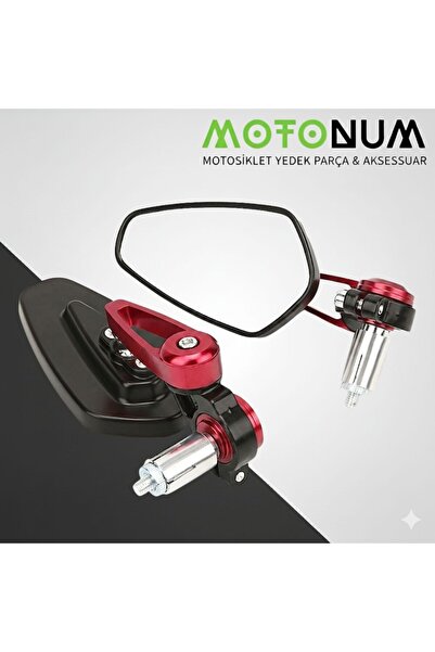 Motonum Tvs Rtr 200 Apache CNC Gidon Ayna-Kırmızı Detaylı-Ma01117