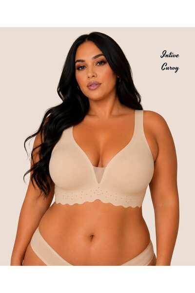 İntive Lingerie Sutien Intive Curvy, transparent în față, din tul, respirabil...