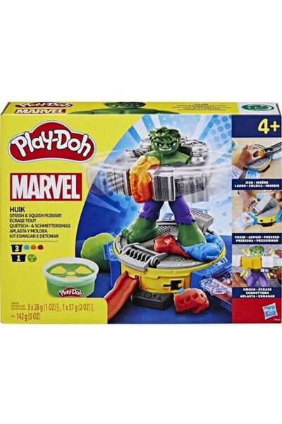 Hasbro Games Hasbro Play-Doh Πλαστοκόλλητο - Marvel Hulk Παιχνίδι Σμας και Σκ...
