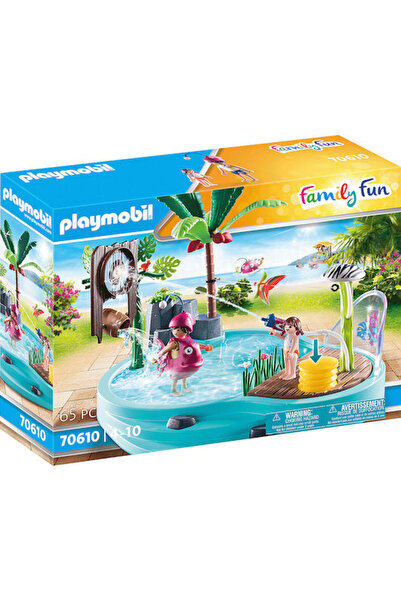 Playmobil Οικογενειακή Διασκέδαση Μικρή Πισίνα με Εκτοξευτήρα Νερού για παιδι...