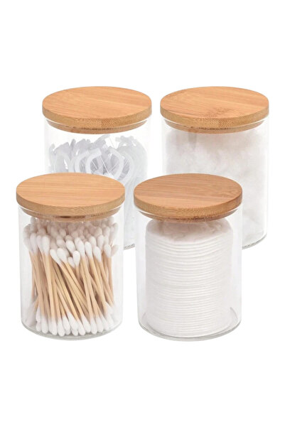OEM Organizator cosmetice, dischete demachiante si betisoare urechi, transpar...