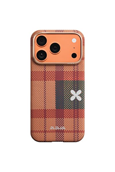PITAKA Husă MagSafe Flora in Grid pentru iPhone 17 Pro - Cloud Dusk