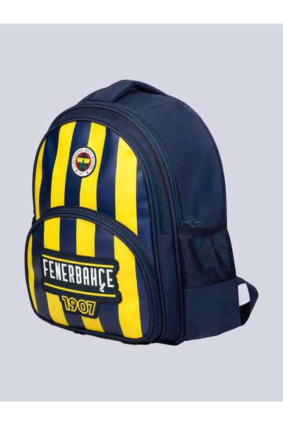Fenerbahçe Geantă școlară cu mâner, licențiată - Rucsac confortabil cu 3 compartimente și panouri din piele sintetică