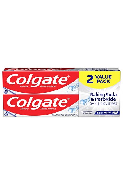 Colgate Baking Soda & Peroxide Toothpaste - Whitens Teeth, Fights Cavities & ...