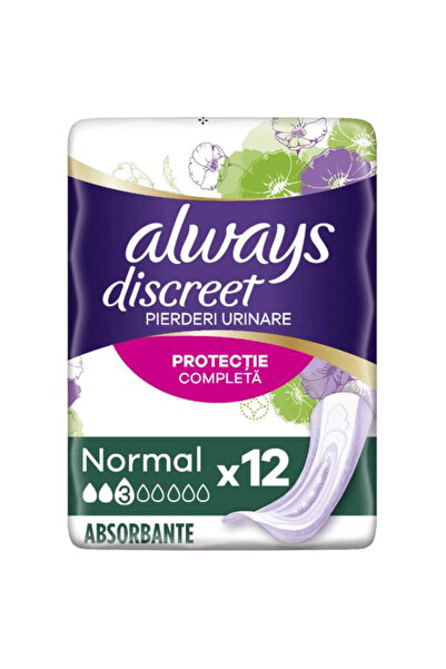 Always Absorbante Incontinenta Urinara - Discreet, Normal, 12 buc