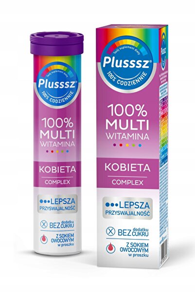 Polski Lek Plusssz 100% Multivitamine + Complex pentru Femei 20 Comprimate Ca...