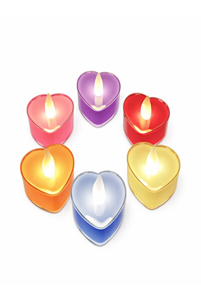 AKYILDIZ HOME HEDİYELİK Kalpli Tealight Pilli Mum