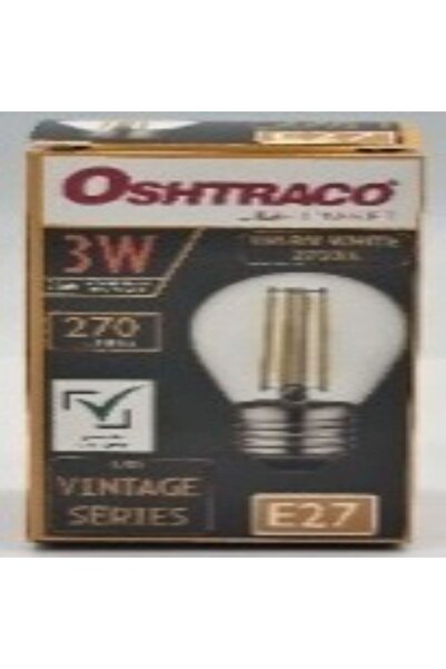 Oshtraco 3 Watt P45 Led Bulb Vintage Filament E27