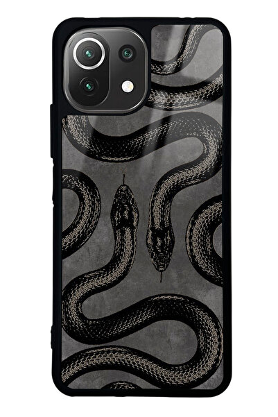 Spoyi Xiaomi Mi 11 Lite Snake Tasarımlı Glossy Telefon Kılıfı