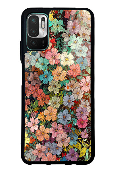 Spoyi Xiaomi Redmi Note 10 5G Floral Tapestry Tasarımlı Glossy Telefon Kılıfı