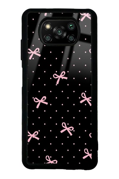 Spoyi حافظة هاتف Xiaomi Poco X3 بتصميم شريط وردي لامع