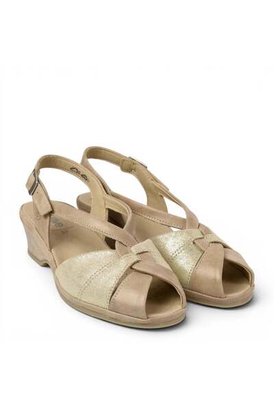 Suave Sandale casual moi 0065-B - 41, Bej, Piele