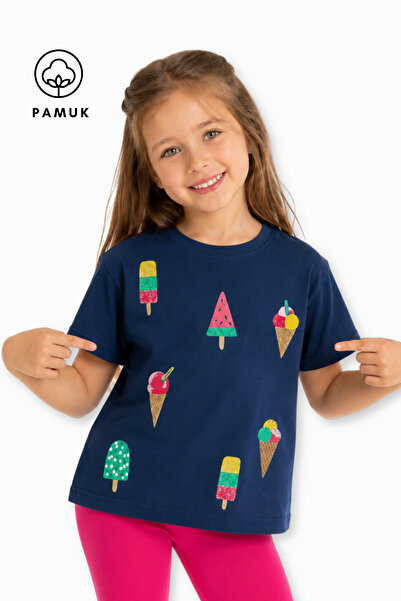 difa kids Letnja majica za devojčice sa kratkim rukavima i ležernim printom s...