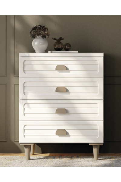 miracool Lavanta 4 Çekmeceli Şifonyer / Komple MDF / Modern Tasarım